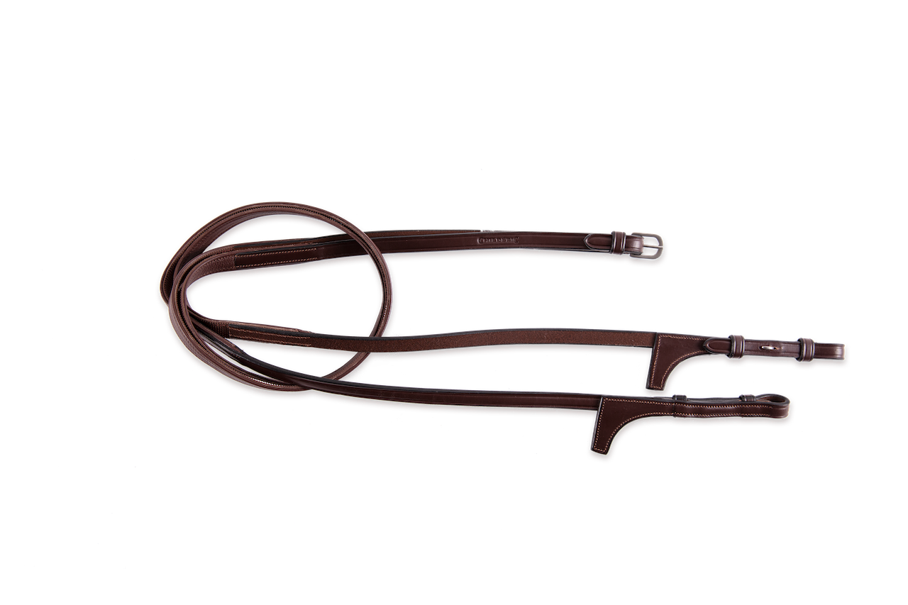 Leather and grip 5/8 reins with yoke stops 