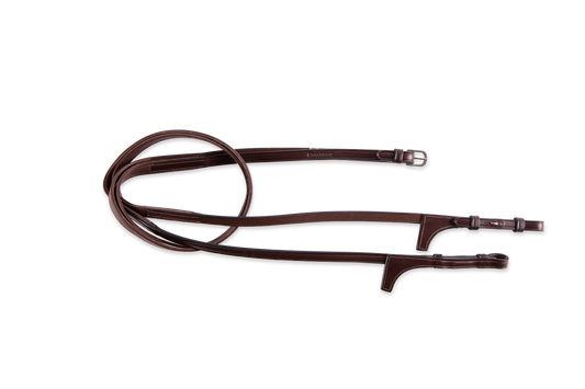 Leather and grip 5/8 reins with yoke stops 