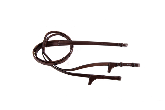 Leather and grip reins with 7 markers and without yoke stops 